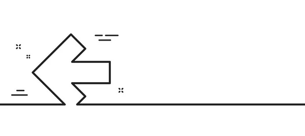 Icono Línea Flecha Izquierda Dirección Símbolo Flecha Señal Navegación Fondo — Archivo Imágenes Vectoriales