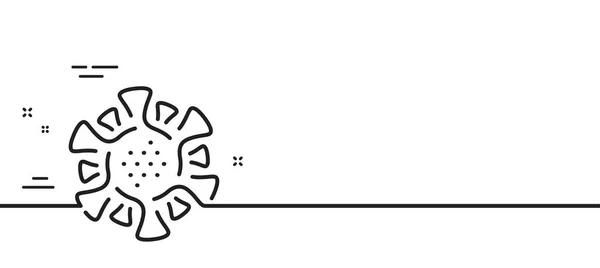 Icône Ligne Coronavirus Signes Viraux Covidés Symbole Infection Illustration Ligne — Image vectorielle