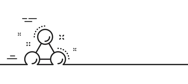 Kemikaliemolekyllinjeikon Laboratorieatomtecken Analyssymbol Minimal Linje Illustration Bakgrund Kemi Molekyl Linje — Stock vektor