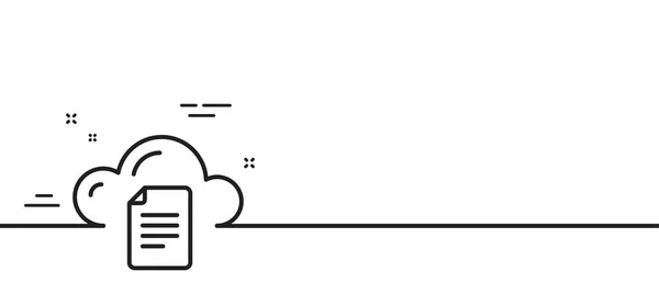 Ikona Linii Przechowywania Danych Znak Chmury Obliczeniowej Symbol Technologii Hostingu — Wektor stockowy