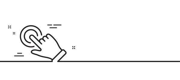 Піктограма Лінії Жестів Сенсорного Екрана Клацніть Знак Руки Натисніть Символ — стоковий вектор