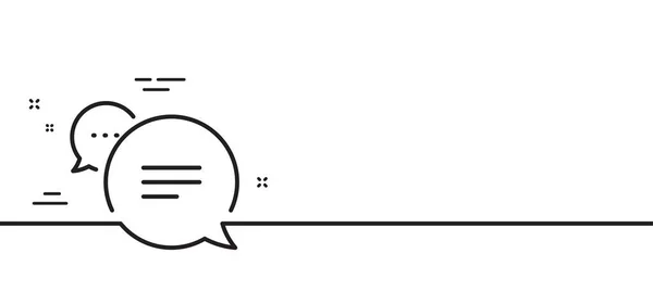 Textmeddelandeikonen Chat Kommentar Tecken Symbolen För Talbubblor Minimal Linje Illustration — Stock vektor
