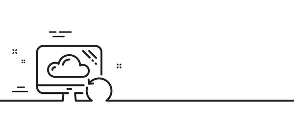 Recovery Cloud Line Symbol Backup Datenzeichen Das Informationssymbol Wiederherstellen Minimale — Stockvektor