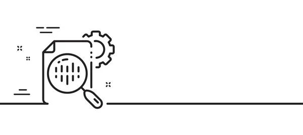 Seo Stats Line Icon Настройка Зубчатого Колеса Знак Символ Управления — стоковый вектор