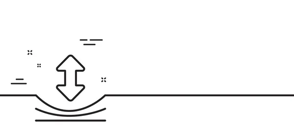 Resilienzlinien Symbol Zeichen Aus Elastischem Material Minimale Zeilenillustration Hintergrund Banner — Stockvektor