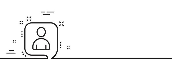 開発者はラインアイコンをチャットする 経営者のサインだ スピーチバブルシンボル 最小限の線のイラストの背景 開発者はラインアイコンパターンバナーをチャットする ホワイトウェブテンプレートのコンセプト ベクトル — ストックベクタ