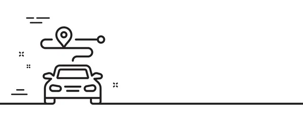 Färdlinjerikonen Vägskylt Bilruttplanens Symbol Minimal Linje Illustration Bakgrund Färdlinje Ikon — Stock vektor