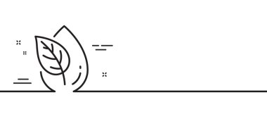 Organik ürün çizgisi simgesi. Yapay renk işareti yok. Doğal lezzet sembolü. Asgari çizgi çizimi arka planı. Organik ürün çizgisi simgesi pankartı. Beyaz ağ şablonu konsepti. Vektör