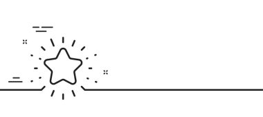 Parıldayan yıldız çizgisi simgesi. En iyi derecelendirme. En sevdiği sembol. Asgari çizgi çizimi arka planı. Parıldayan yıldız çizgisi simge desenli pankart. Beyaz ağ şablonu konsepti. Vektör