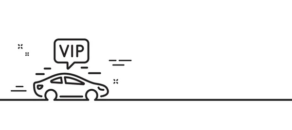 Vip传输线图标 非常重要的人的交通标志 豪华出租车的标志 最小线条图解背景 Vip传输线图标图案横幅 白色网络模板的概念 — 图库矢量图片