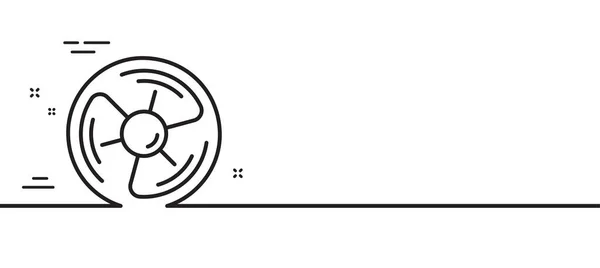 Значок Линии Вентилятора Знак Энергии Ветряной Турбины Символ Ротора Вентиляции — стоковый вектор