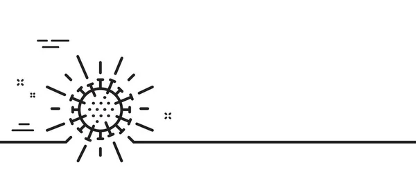 Coronavirus Lijn Icoon Covid Pandemisch Virusteken Corona Virus Symbool Minimale — Stockvector