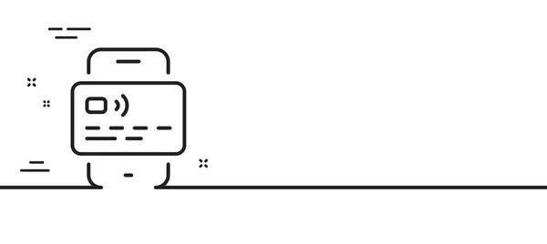 Ikona Linii Kredytowej Bankowy Znak Płatniczy Symbol Płatnej Komórki Minimalne — Wektor stockowy