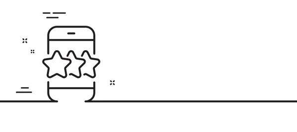 Icono Star Line Señal Teléfono Calificación Retroalimentación Símbolo Satisfacción Del — Archivo Imágenes Vectoriales