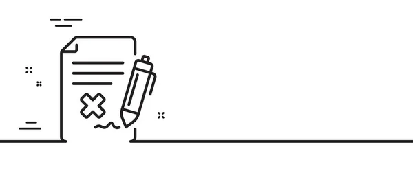 Das Dateizeilen Symbol Ablehnen Verfallszeichen Datei Löschen Minimale Zeilenillustration Hintergrund — Stockvektor