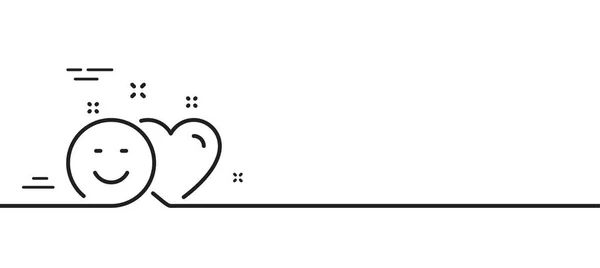 Soziale Medien Mögen Line Icons Herz Lächeln Zeichen Positives Feedback — Stockvektor