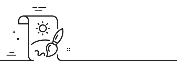 Креативна Іконка Лінії Пензля Малювання Знак Творчості Графічний Символ Мистецтва — стоковий вектор