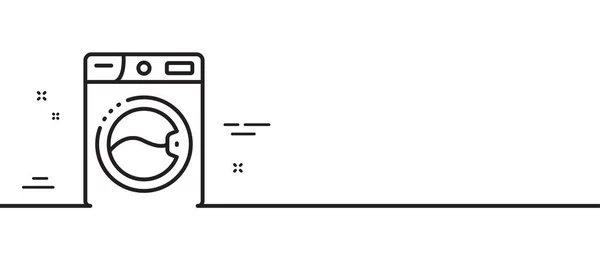 Icône Ligne Machine Laver Panneau Blanchisserie Symbole Nettoyant Pour Vêtements — Image vectorielle