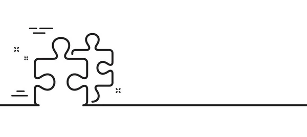 Puzzle Pièces Ligne Icône Jeu Puzzle Défi Signe Symbole Solution — Image vectorielle