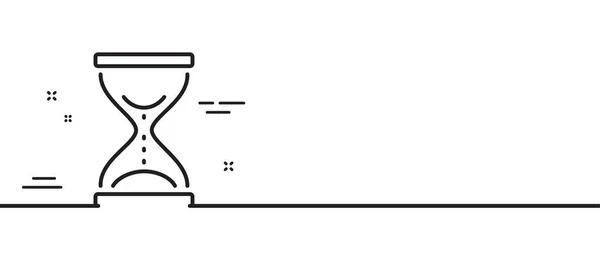 Ícone Linha Ampulheta Tempo Sinal Relógio Areia Fundo Ilustração Linha —  Vetores de Stock