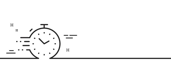 Ikona Linii Czasowej Znak Zarządzania Czasem Symbol Stopera Minimalne Tło — Wektor stockowy