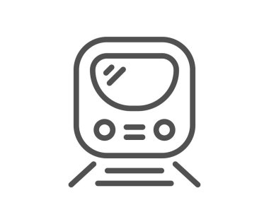 Metro hattı ikonu. Metro yeraltı taşıma işareti. Tren yolu sembolü. Kalite tasarım elemanı. Doğrusal metro simgesi. Düzenlenebilir felç. Vektör