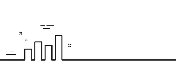 Histogram Column Chart Line Icoon Financieel Grafiekteken Beurs Symbool Zakelijke — Stockvector