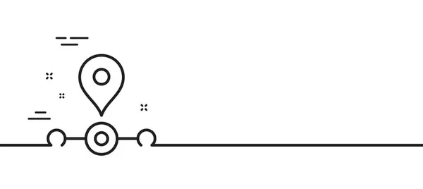 駅のアイコン 地下鉄の旅のパスサイン 地下鉄の位置記号 最小限の線のイラストの背景 ステーションラインアイコンパターンバナー ホワイトウェブテンプレートのコンセプト ベクトル — ストックベクタ
