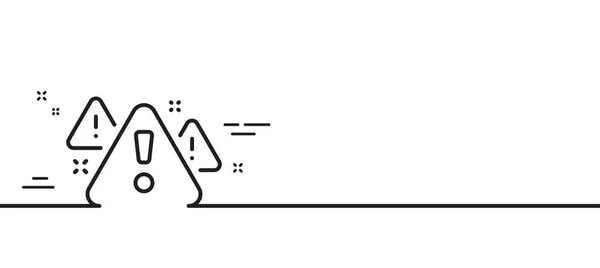 Icona Della Linea Avviso Segnale Del Triangolo Dell Attenzione Attenzione — Vettoriale Stock