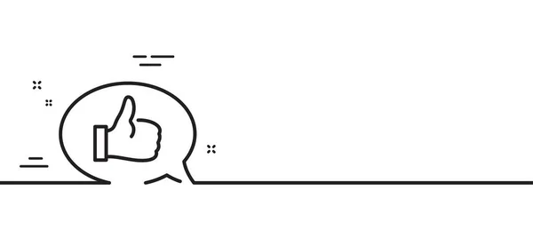 Icono Línea Retroalimentación Positiva Símbolo Comunicación Signo Burbuja Del Habla — Archivo Imágenes Vectoriales