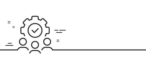 Teamwork Linie Symbol Zeichen Für Den Geschäftsablauf Symbol Der Arbeitsbesprechung — Stockvektor