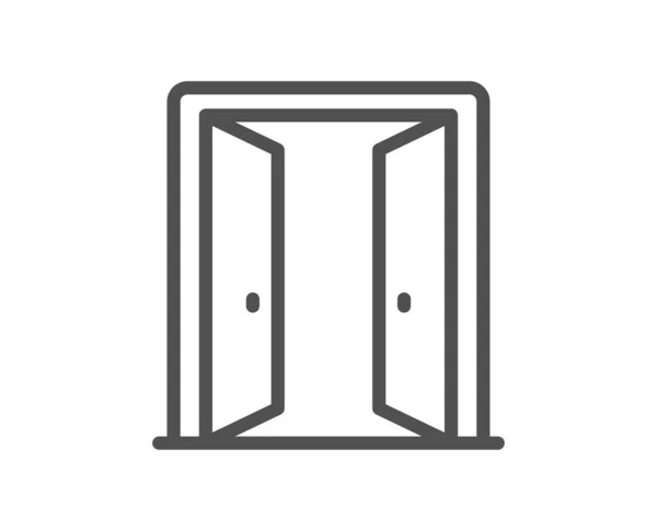 Icono Línea Puerta Abierta Señal Entrada Símbolo Salida Elemento Diseño — Archivo Imágenes Vectoriales