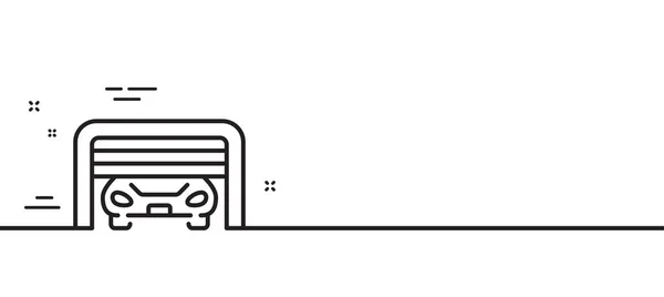 Icône Ligne Parking Panneau Stationnement Symbole Voiture Illustration Ligne Minimale — Image vectorielle