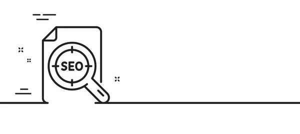 Icône Ligne Cible Seo Signe Optimisation Des Moteurs Recherche Symbole — Image vectorielle