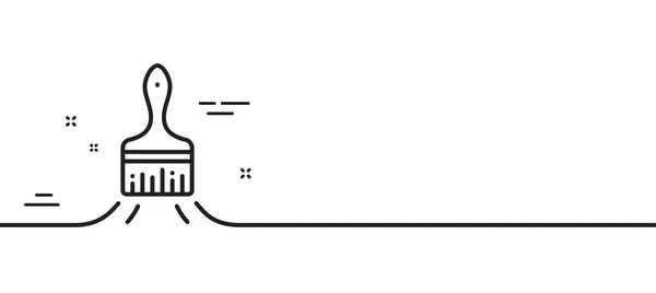 Pinselstrichsymbol Wandpinsel Schild Kreative Zeichenkunst Symbol Minimale Zeilenillustration Hintergrund Pinselstrich — Stockvektor