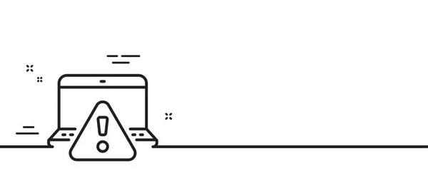Icono Línea Advertencia Online Señal Del Triángulo Atención Símbolo Precaución — Archivo Imágenes Vectoriales