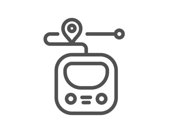 地下鉄のアイコン 地下鉄の旅のパスサイン 地下鉄の位置記号 品質設計要素 線形スタイルのメトロアイコン 編集可能なストローク ベクトル — ストックベクタ