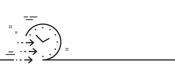 交付时间线图标 快递快递员签名快船标志 最小线条图解背景 交付时间线图标模式横幅 白色网络模板的概念 — 图库矢量图片