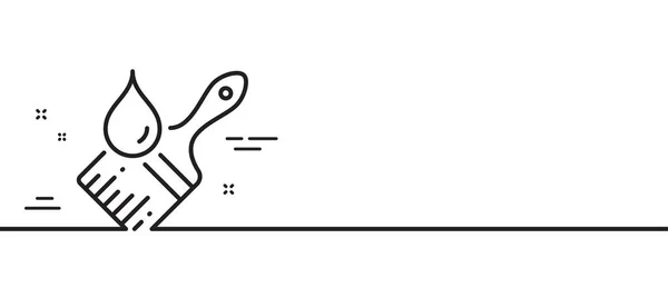 Måla Pensellinjens Ikon Vägglacksskylt Kreativ Teckning Konst Symbol Minimal Linje — Stock vektor