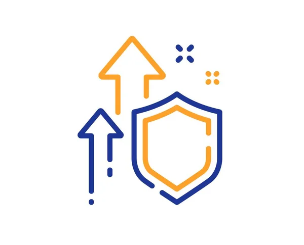 Zlepšování Ikony Bezpečnostního Lana Zvýšená Známka Soukromí Bezpečný Obranný Symbol — Stockový vektor