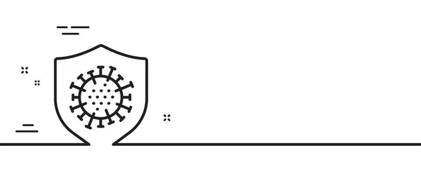 Ícone Linha Proteção Coronavírus Sinal Vírus Covid Infecção Proteger Símbolo —  Vetores de Stock