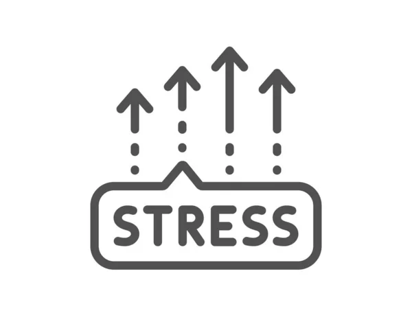 Stress Grandit Icône Ligne Anxiété Dépression Chat Signe Symbole Santé — Image vectorielle