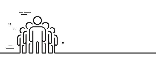 Gruppenzeilen Symbol Betriebswirtschaftliches Zeichen Teamwork Symbol Minimale Zeilenillustration Hintergrund Banner — Stockvektor