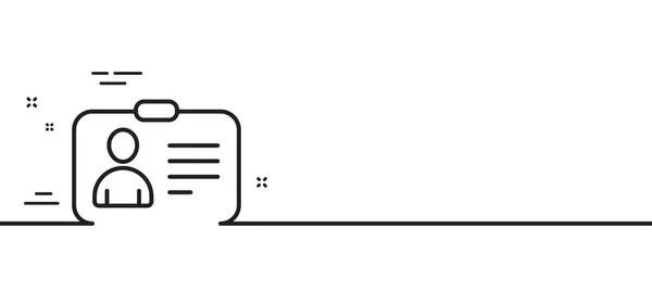 Ikona Linii Dowodu Osobistego Znak Profilu Użytkownika Symbol Sylwetki Osoby — Wektor stockowy