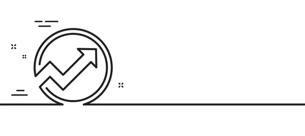 Піктограма Лінії Діаграми Повідомити Графік Або Знак Зростання Продажів Колі — стоковий вектор