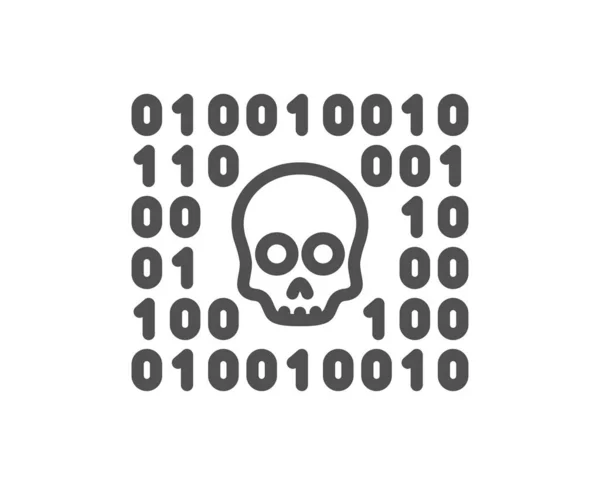 Binärcode Zeilen Symbol Zeichen Für Cyber Angriffe Ransomware Bedrohungssymbol Qualitäts — Stockvektor