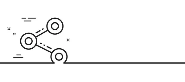 Partager Icône Ligne Panneau Des Médias Sociaux Suivez Symbole Illustration — Image vectorielle