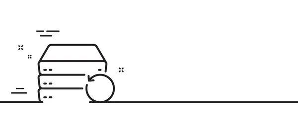 Återhämtningsserverns Ikon Säkerhetskopiering Återställ Informationssymbolen Minimal Linje Illustration Bakgrund Återställning — Stock vektor