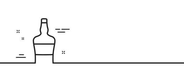 Иконка Линии Бутылки Скотча Вывеска Бренди Иллюстрация Первой Линии Знак — стоковый вектор