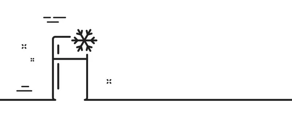 Значок Однокамерной Линии Холодильника Знак Холодильника Символ Хранилища Морозильника Иллюстрация — стоковый вектор